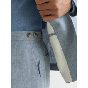 REISS Atlantic Linen-Twill Suit Trousers